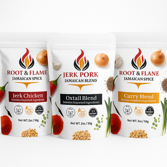 Root &amp; Flame 3-in-1 Jamaican Spice Bundle