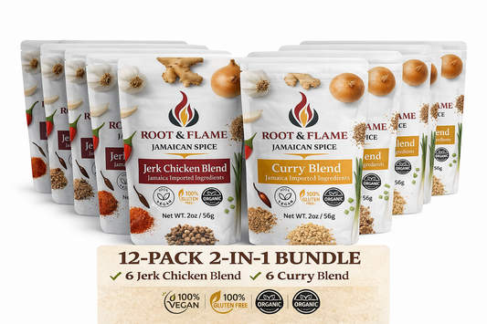 Root & Flame 2 Pack 2-in-1 (Curry, Jerk Chicken)